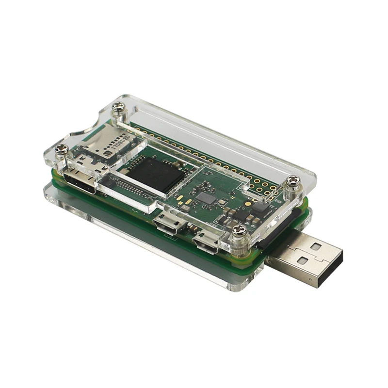 Placa de expansión Raspberry Pi Zero USB Addon USBA, placa de extensión adicional con estuche acrílico para Raspberry Pi Zero 2 W WH 1,3