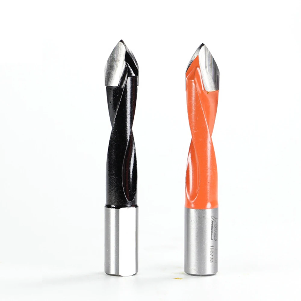 Broca de aleación de carburo de tungsteno para carpintería, broca con orificio pasante, broca enrutadora CNC resistente, diámetro de 5-10mm, 1 ud.