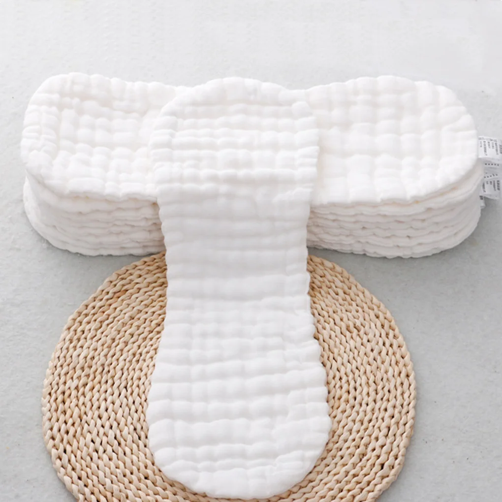 Pañales lavables y de algodón reutilizables para bebé recién nacido, insertos de pañales transpirables, 12 capas