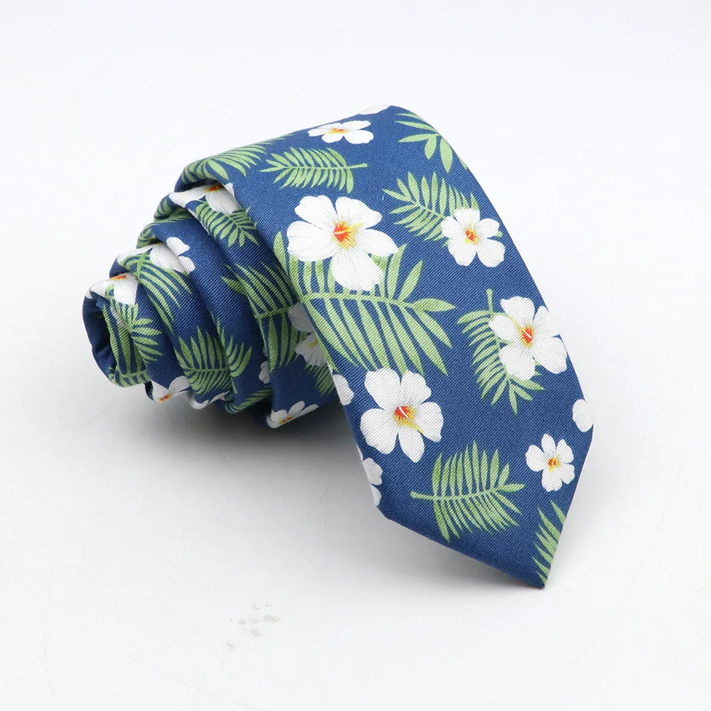 Nueva corbata Floral para hombre, corbata informal ajustada de algodón para boda, corbatas informales para hombre, trajes clásicos, corbatas con estampado de flores