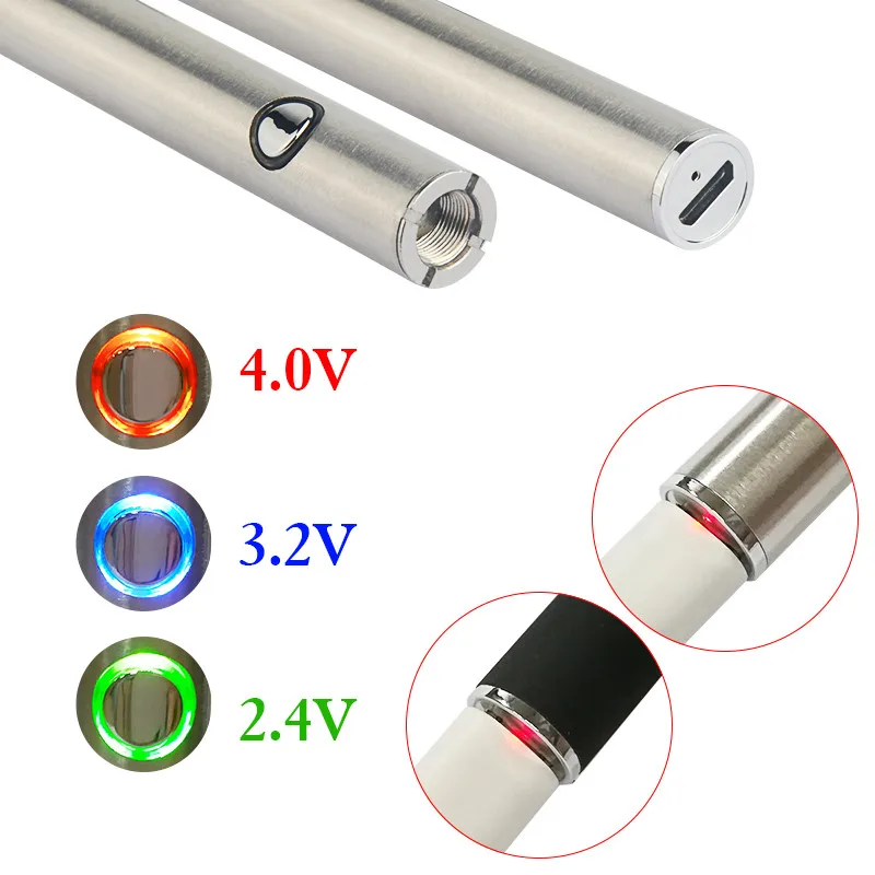 Batería de precalentamiento máxima CBD, 510 botones, ajuste de voltaje Variable, 380mah, para tanque de cartucho, compatible con bolígrafo Vape Ce3