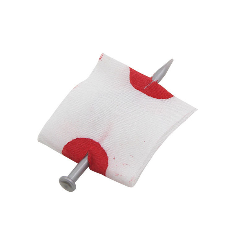 Conveniente New Prank Joke Toy Falso Prego Através Do Dedo Truque Halloween Crianças dos miúdos Mordaças câmera escondida