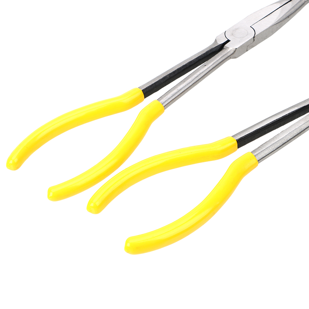 DIY คีมจมูกยาวพิเศษตรง Bent TIP อุปกรณ์ช่างเครื่องมือกําจัด Spanner คลิป Auto Care Kit รถอุปกรณ์เสริม
