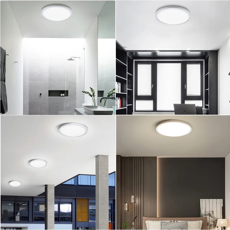 MARPOU Wohnzimmerleuchten LED-Deckenleuchte Ultradünn Kaltweiß 9W 13W 18W 24W Beleuchtungskörper Deckenleuchten Schlafzimmer Küche