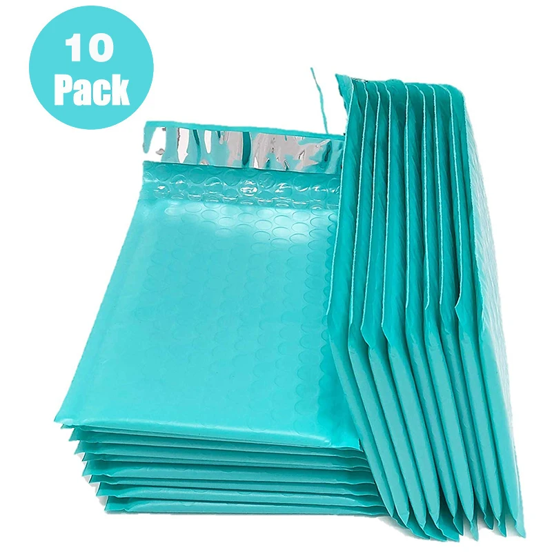 10PCS #000 4X8 "12X18ซม.สีม่วง Poly Bubble Mailer ซองจดหมาย Self Seal กล่องจดหมาย Bubble จัดส่งซองจดหมายซอง