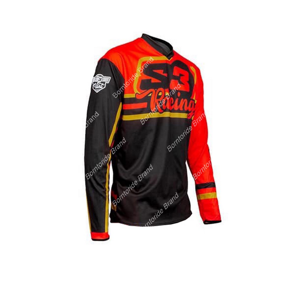 2021 S3 Racing M1 MX Motocross Offroad Mtb Bersepeda Menuruni Bukit Sepeda Gunung DH Maillot Ciclismo Hombre Jersey Kering Cepat