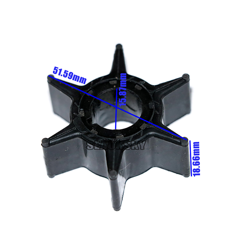 Wasserpumpenlaufrad 6H4-44352-01 6H4-44352-02-00 für Yamaha 20 PS 25 PS 30 PS 40 PS 50 PS 25 N 25Q Außenbordmotor