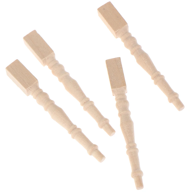 4 Trò Chơi Trí Não Trẻ Em Đồ Chơi Nhà Búp Bê Mini Gỗ DIY 1:12 Đồ Nội Thất Ghế Chân Bàn
