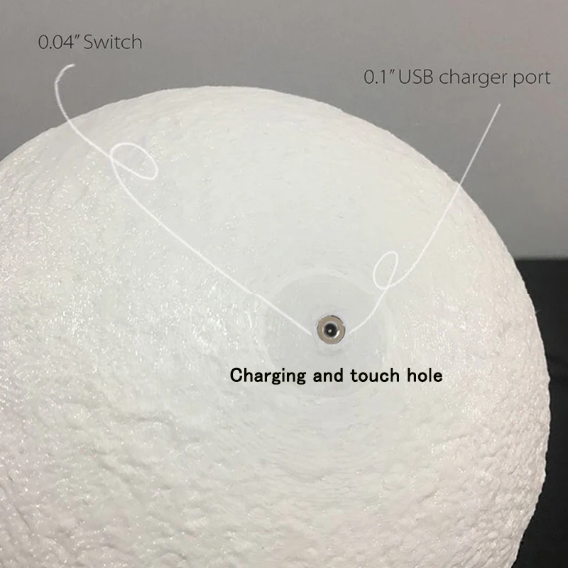 Luz LED nocturna ZK20, lámpara de Luna con estampado 3D, recargable, cambio de Color, luz 3D táctil, lámpara de Luna, luces para niños, triangulación de envíos
