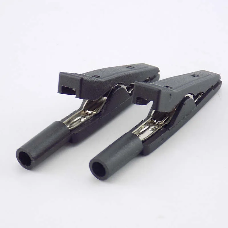 Conector Banana de 2mm, Clip de cocodrilo, Cable conector de Cable de prueba, adaptador de sondas aisladas de cocodrilo para multímetro, pluma de cocodrilo H10