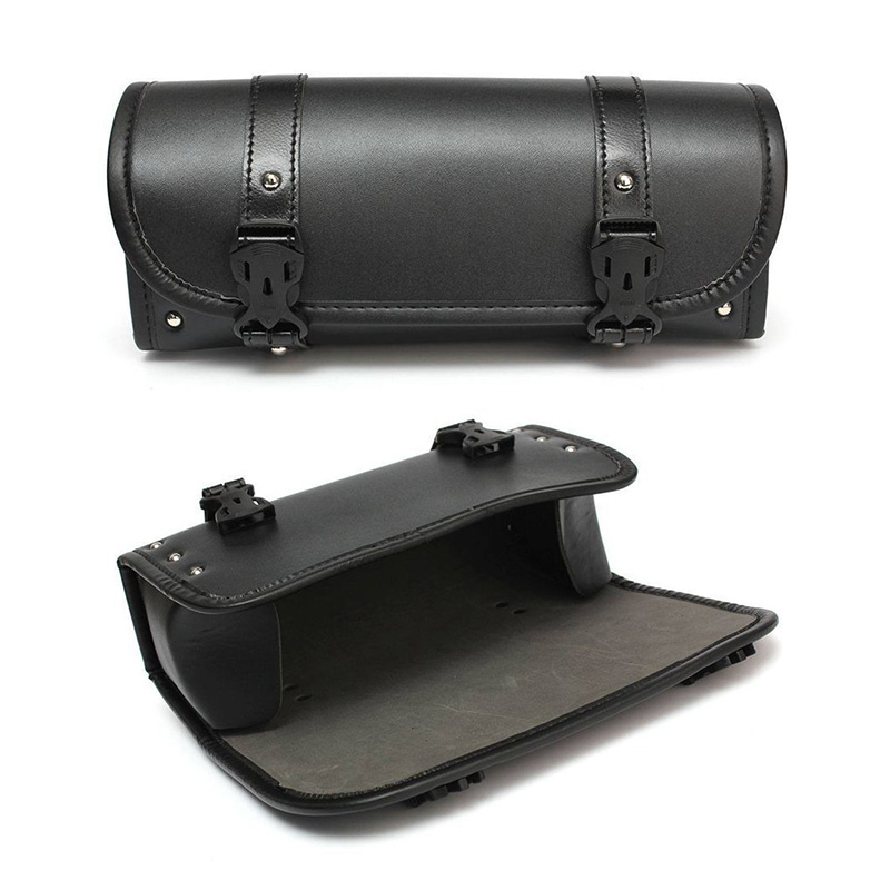 Motorfiets Zadeltassen PU Lederen Voorvork Staart Gereedschapstas Bagage Voor Harley Chopper Bobber Cruiser Sportster XL 883 1200 Tas