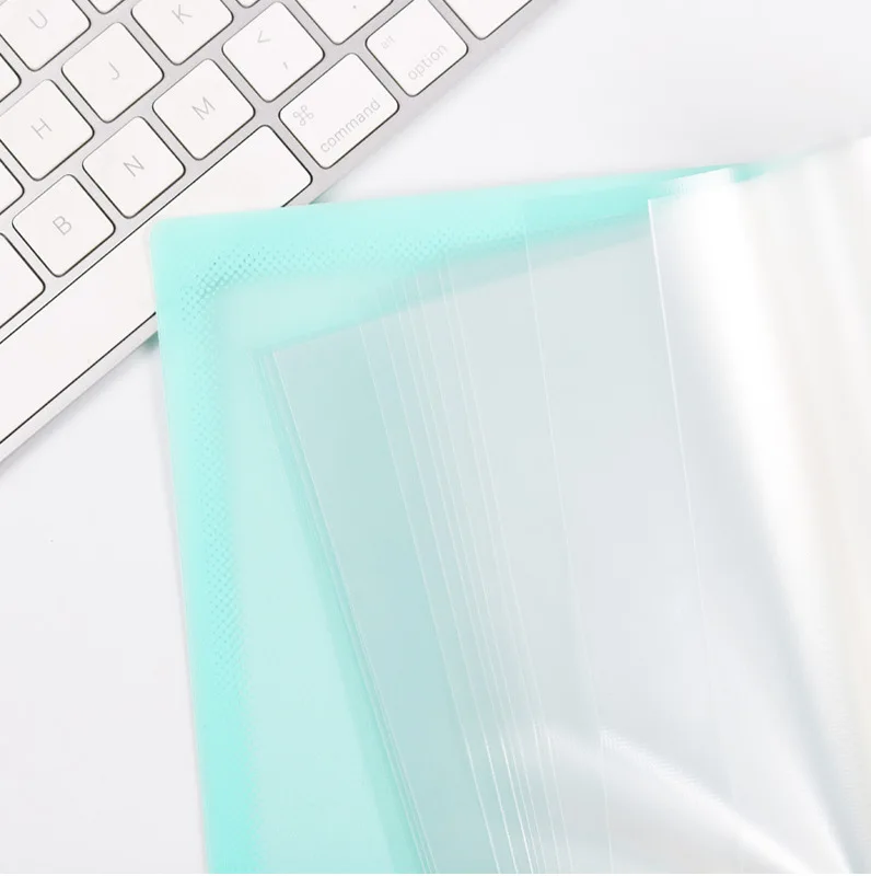 20/30 Pages Color Frosted A5 Folder Booklet Transparent Insert Bag Office Ticket File Folders Document Organizer