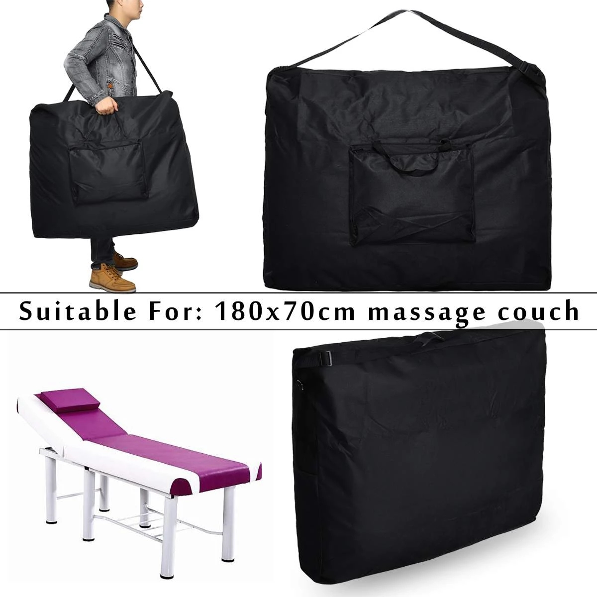 Có Thể Gấp Gọn Mang Theo Túi Massage Giường Chắc Chắn Vải Oxford Chống Thấm Nước Bảo Quản Ba Lô Cho 180X70Cm Làm Đẹp Giường làm Dày Stor