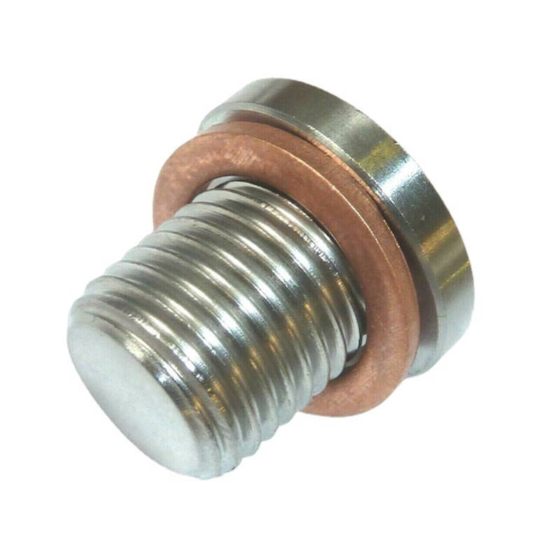 O2 Sensor Auspuff Cap Edelstahl M12x 1,25 Sauerstoff Breitband Bung Stecker Hex Kopf Geeignet für Universal Motorrad Auto