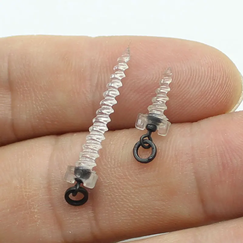 20Pcs Memancing Ikan Mas Micro Hook Cincin Putar Sekrup Aksesoris untuk Memancing Ikan Mas Rolling Putar dengan Cincin untuk D-rig Chod Rig Tackle