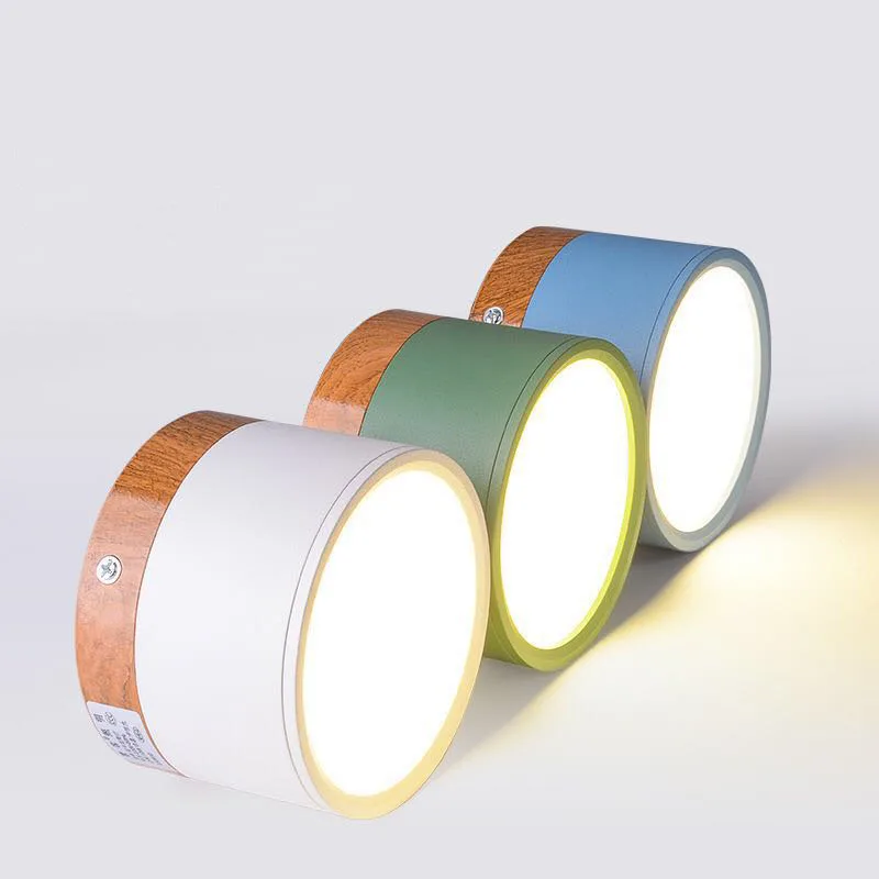 Đèn LED Âm Trần Downlight Âm Trần 5W 7W 9W12W15W Bắc Âu Gỗ Led Hiện Đại Bề Mặt Gắn Âm Trần Chiếu Điểm, trang Trí Nội Thất Ánh Sáng