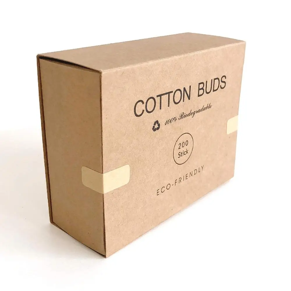 Hisopos de algodón de bambú de doble cabeza, bastoncillos de madera respetuosos con el medio ambiente, reciclables, biodegradables para maquillaje, limpieza de nariz y Oreja, nuevo estilo