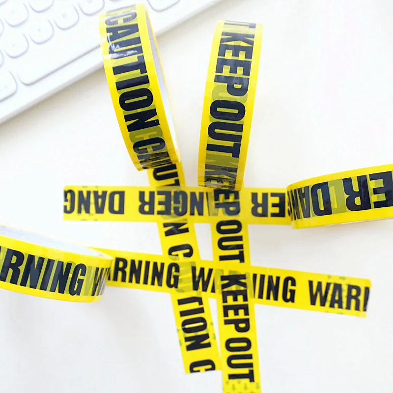 1/Roll 24mm*25m Warning Tape Danger Caution Fragile Barrier Remind DIY Sticker Work Safety Adhesive Tapes For Mall Store School