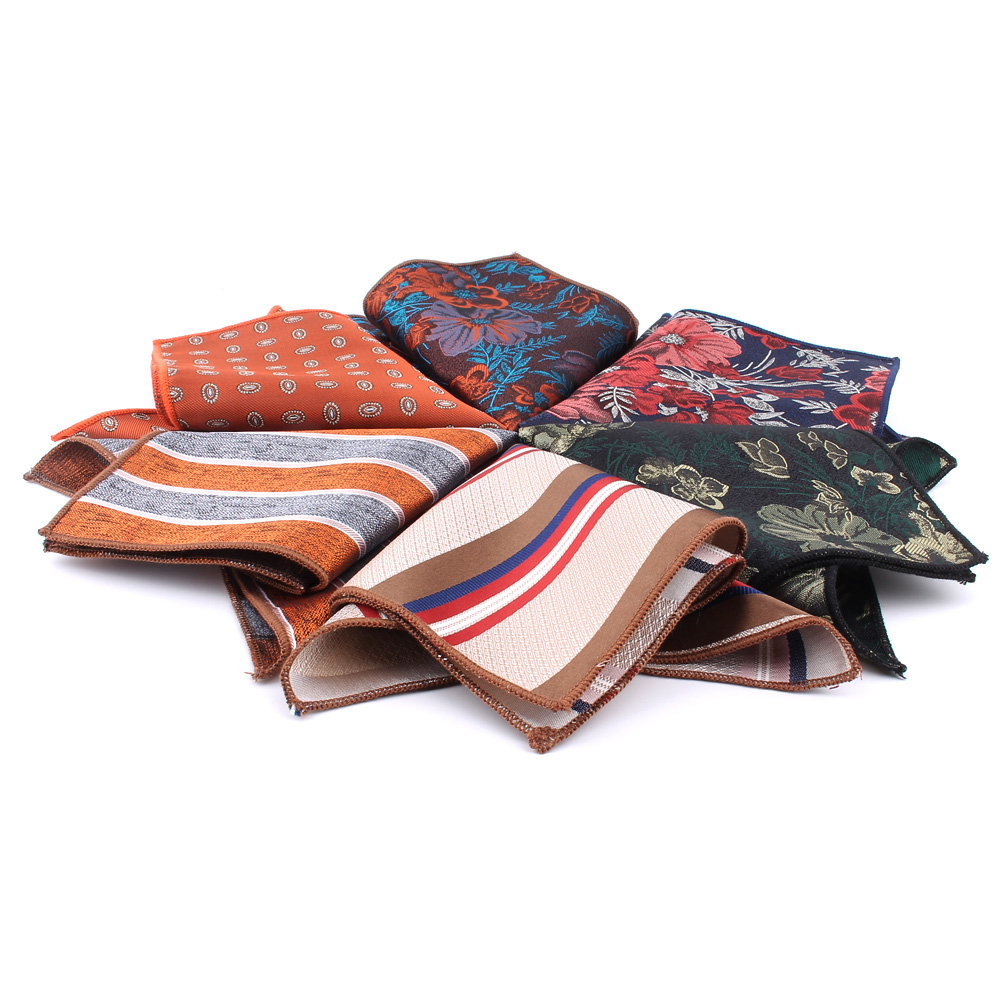 Jacquard พ็อกเก็ตสแควร์สำหรับผู้ชายผู้หญิงลายหน้าอกผ้าเช็ดตัว Hanky สุภาพบุรุษ Kerchief ผู้ชายชุดผ้าเช็ดหน้าดอกไม้กระเป๋าผ้าเช็ดตัว
