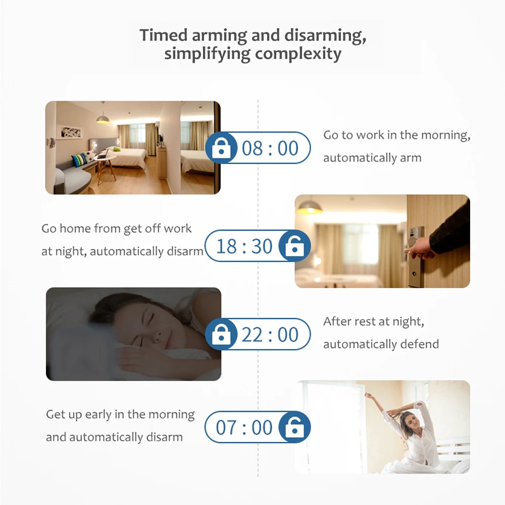 Tuya Wifi Sensor de movimiento Sensor PIR de cuerpo humano con alarma de sonido de sirena 80DB, aplicación Smart Life para sistema de alarma inteligente de automatización del hogar
