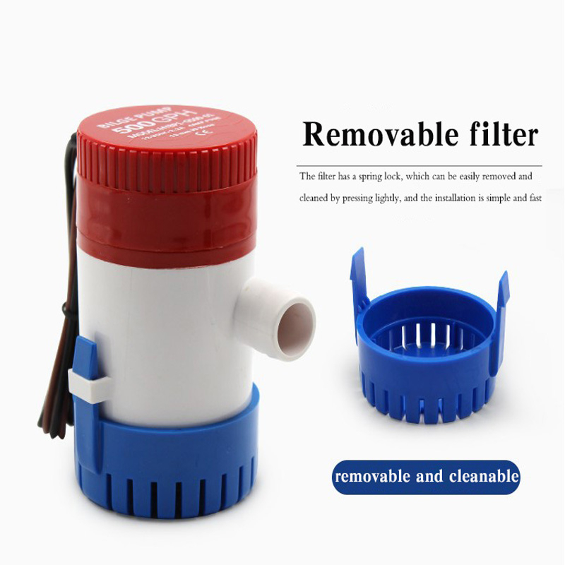 Mini bomba de água elétrica submersível, 12V 24V, 1100GPH 750GPH 500GPH, Uso em Casas de Motor para Avião Barco