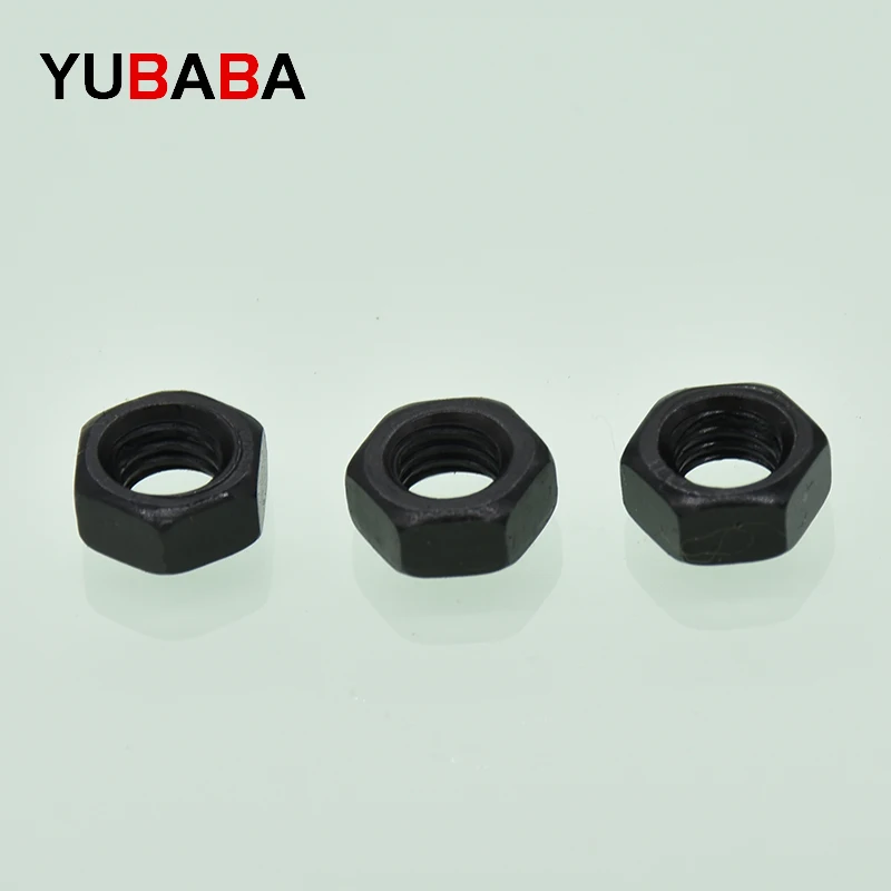 Lục Giác Loại Hạt M2 M2.5 M3 M4 M5 M6 M8 M10 M12 M14 M16 Đen Cao Cấp 8.8 Thép Carbon Lục Giác Đai Ốc GB6170