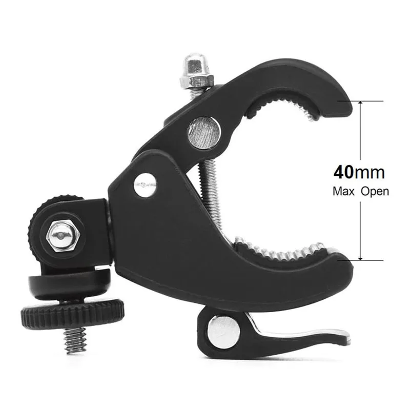 Clearance_Motorrad-Lenker-Fahrradgriffklemme, Kamerahalterung für Gopro Hero 12 11 10 9 8 7 6 5 4 Sitzung, max. Schwarz SJCAM EKE
