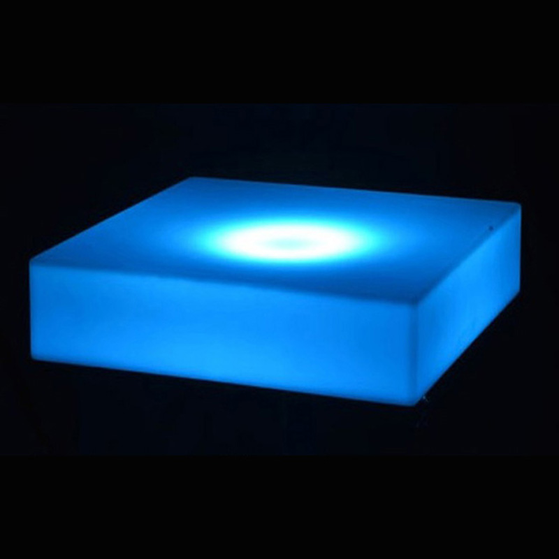 Oplaadbare LED-bartafel, PE-materiaal vierkante lade, LED-meubels, feest, SK-LF23, L60 * W60 * H 13cm 1pc