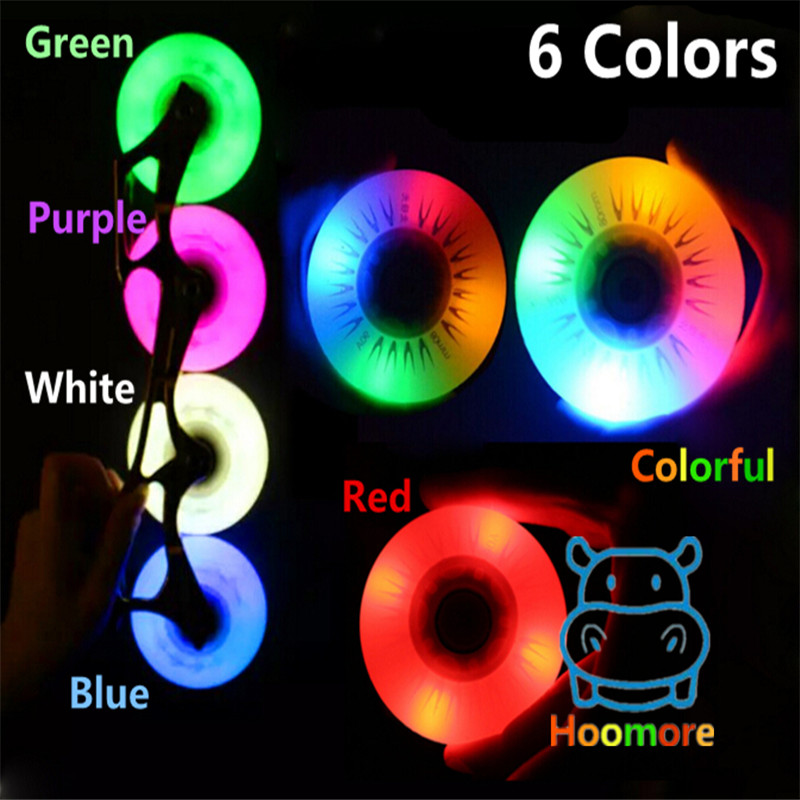 4 sztuki Jasność LED Flash Wheel 80mm 76mm 72mm 70mm 68mm 64mm do rolek 90A dla dorosłych dzieci SEBA RB Roller Wheels