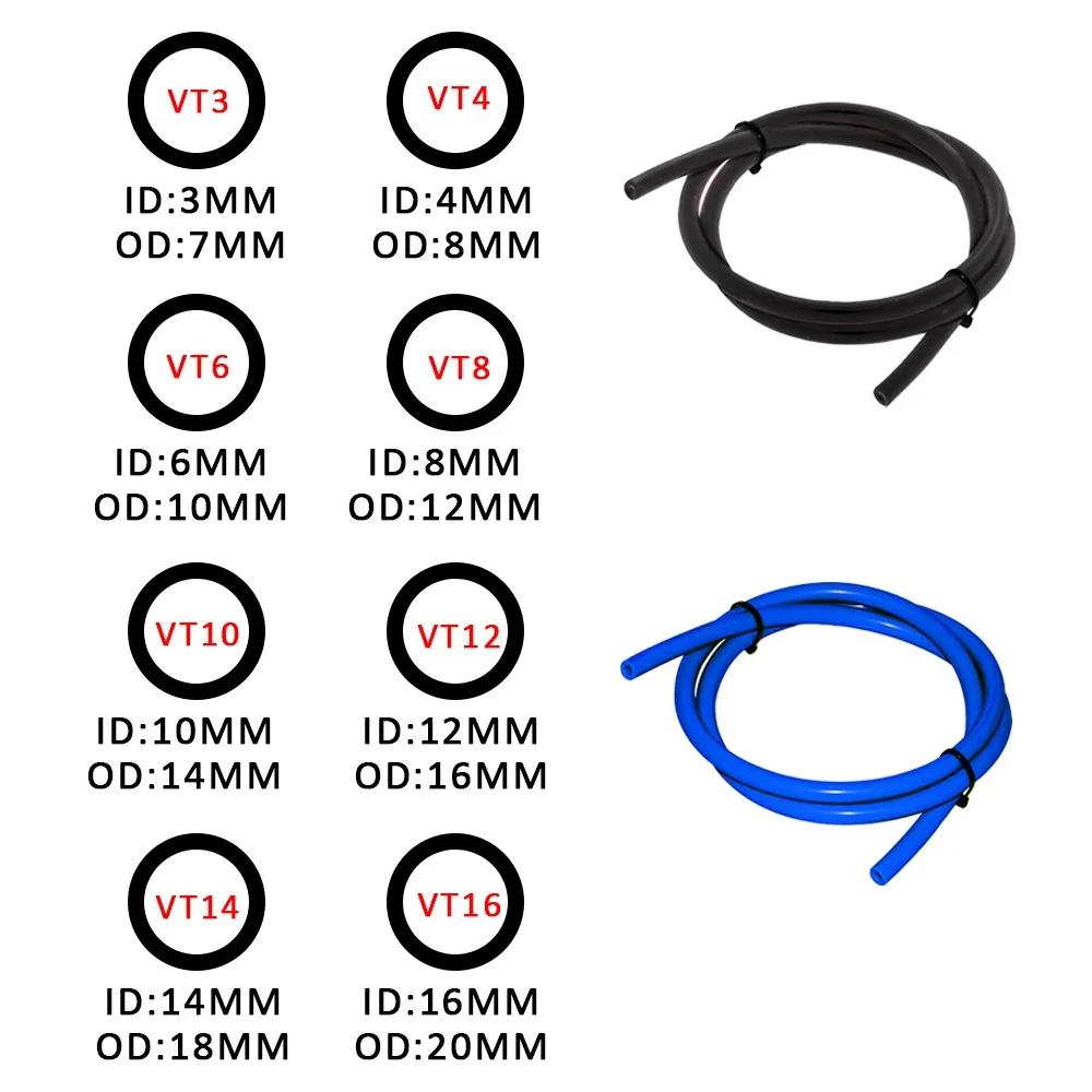 Đa Năng 3/4/6/8/10/12/14Mm Tự Động Xe Máy Hút Chân Không Vòi Silicon đường Đua Ống Ống Khí Dầu Vòi Nhiên Liệu Dòng Xăng Ống Ống