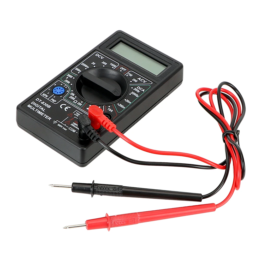 Voltímetro Digital de rango automático LCD, multímetro, ohmímetro, probador de voltios, instrumento de análisis de instrumentos eléctricos
