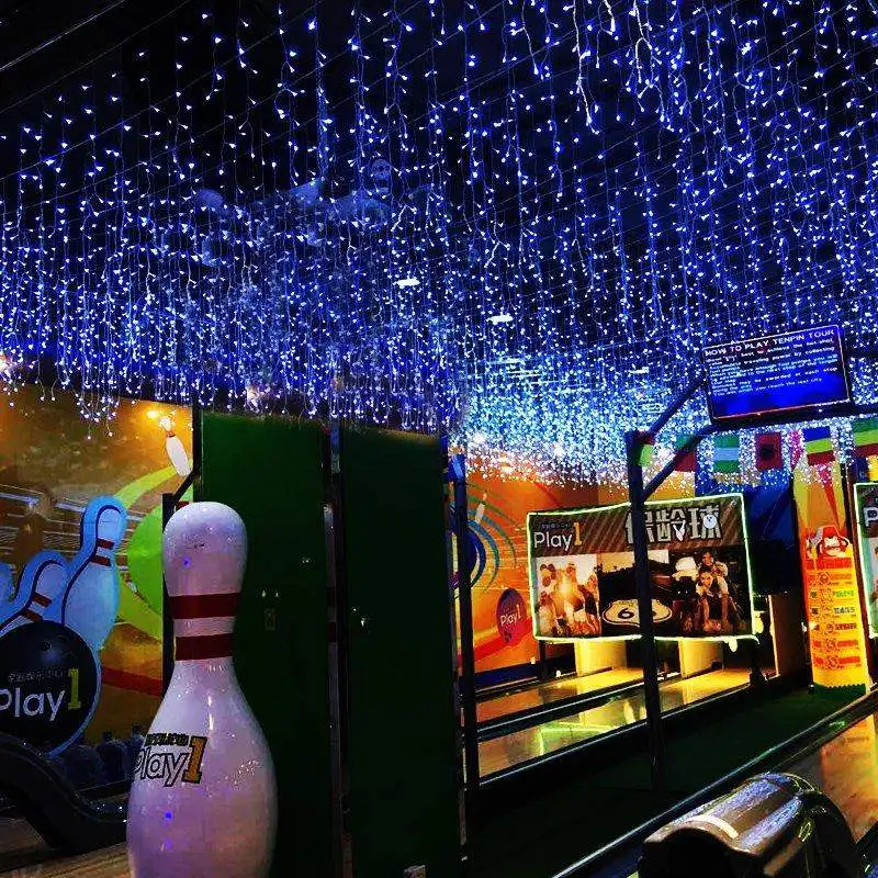 Led Màn Vòng Hoa Trên Cửa Sổ Đường Vòng Hoa Trên Nhà Festoon Icicle Màn Sáng 3M * 1M cắm Hoạt Động