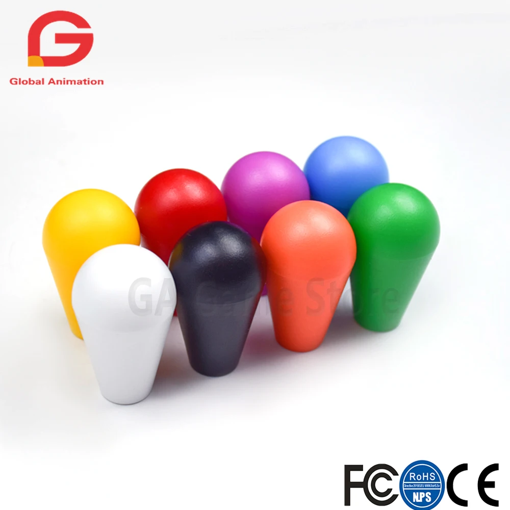 2 uds multicolor happ estilo americano Arcade Joystick Bat Top para SANWA SEIMITSU Joystick perilla de mango