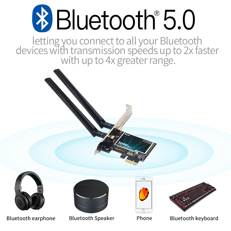 Adaptador de tarjeta WiFi6 AX200 PCIE WiFi de 2974Mbps, Bluetooth 5,2, banda Dual, 2,4G/5Ghz, 802.11AX, adaptador inalámbrico para Pc, escritorio, Windows 10