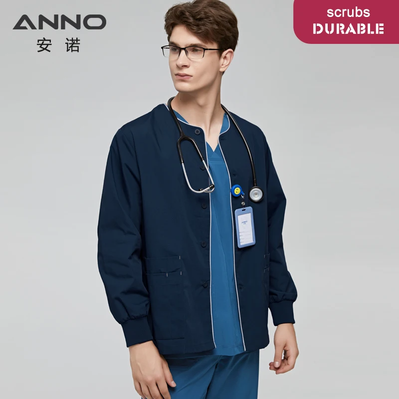 Áo Dài Tay Tẩy Tế Bào Chết Toàn Áo Khoác Xinh Xắn Trang Phục Y Tá Ra Áo Bác Sĩ Áo Sơ Mi Bệnh Viện Điều Dưỡng Nhân Viên Đồng Phục Thu Đông Mặc Công Sở