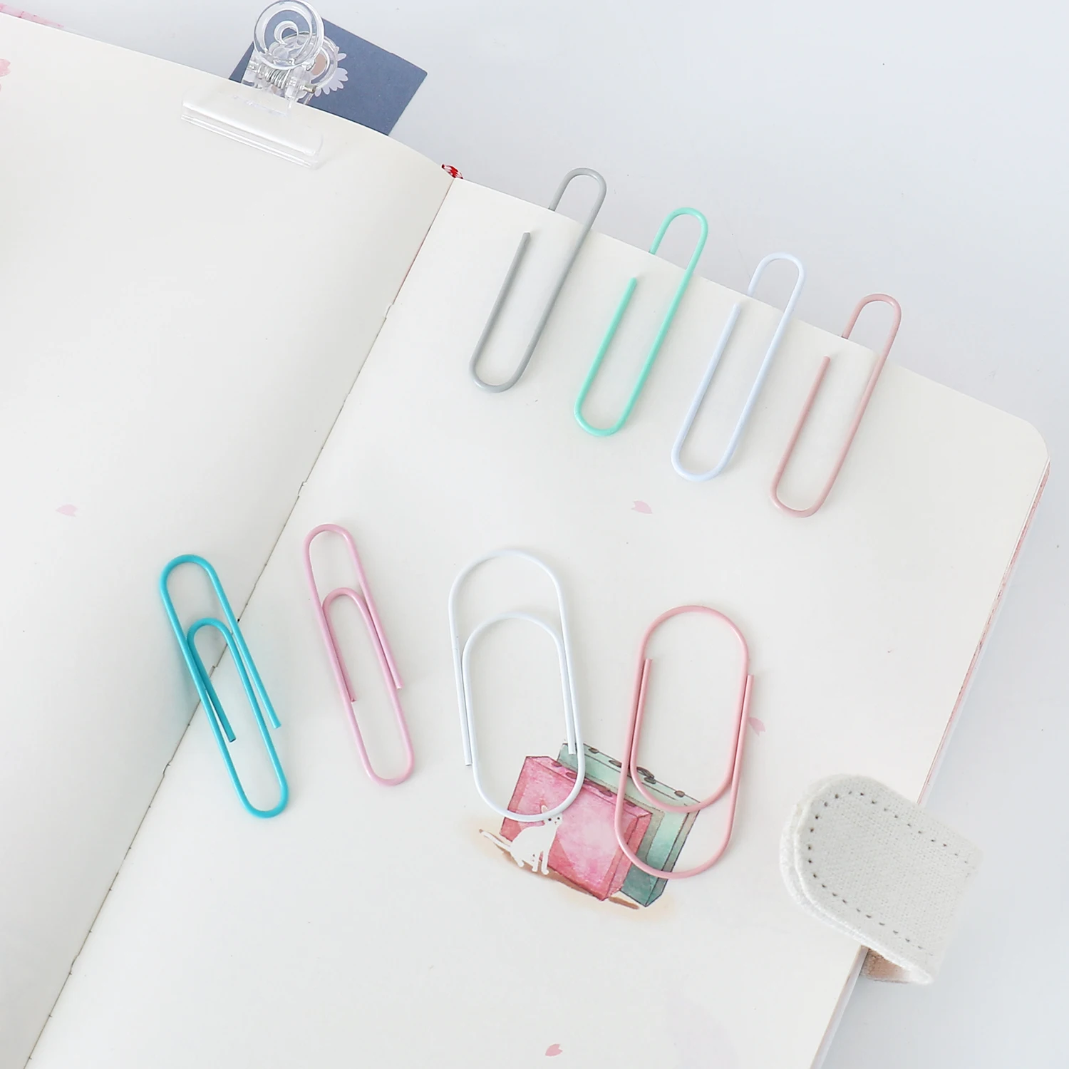 TUTU 20 teile/satz von 50mm Bunte Papier Clips Papier Clips Notizen Eingestuft Clips Student Schreibwaren Schule Bürobedarf H0528
