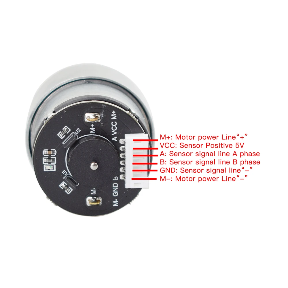 Motor alto da c.c. do torque de 12v 330rpm com codificador hall para o feedback da velocidade auto-balanceamento do chassi do carro do robô peças da roda de mecanum