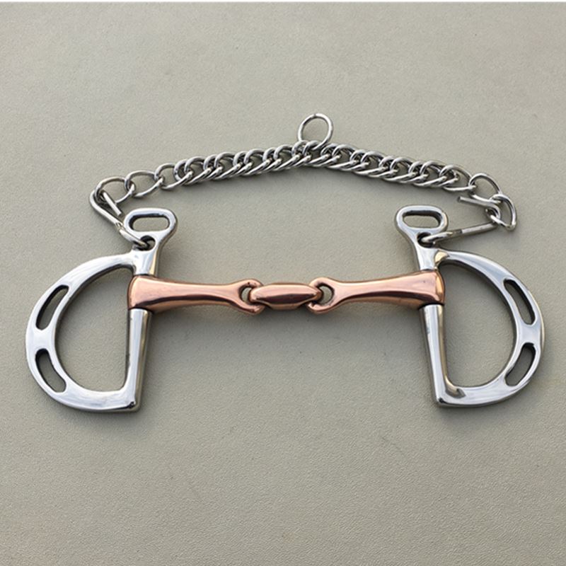สแตนเลส Kimberwicke Bit Horse อุปกรณ์ 5 นิ้วทองเหลืองทองแดงปาก Snaffle