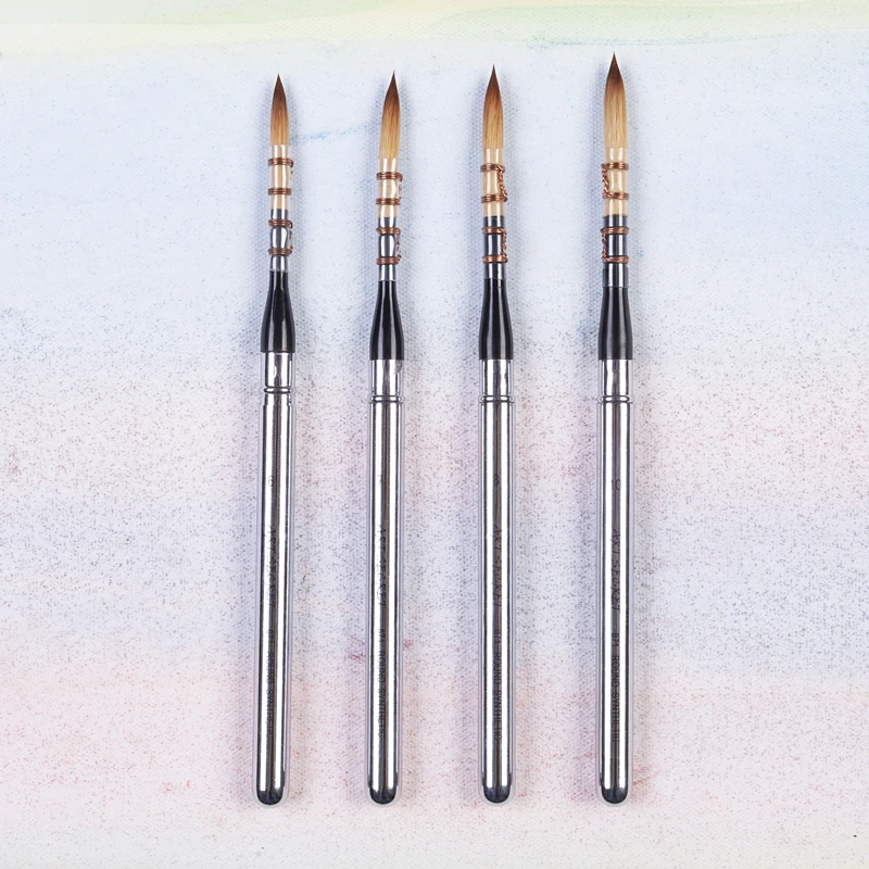 ArtSecret Cao Cấp 871 872 881 Ốp Tranh Nghệ Thuật Loạt Chống Thả Tóc Màu Nước Acrylic Nghệ Sĩ Bàn Chải Tay Cầm Bằng Gỗ
