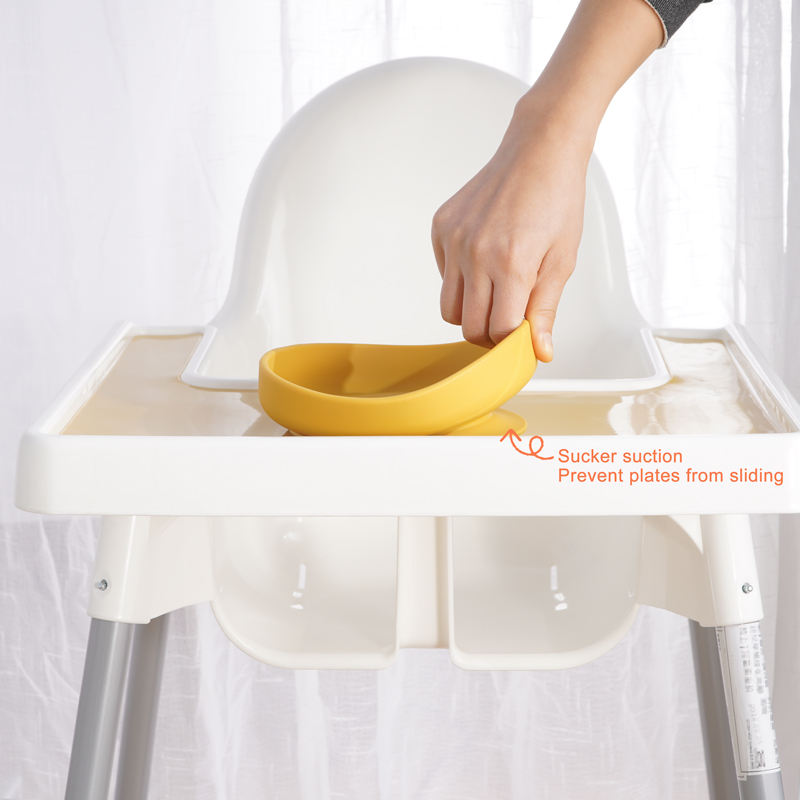 100% Thực Phẩm An Toàn Tán Thành Silicone Bộ Đồ Ăn Trẻ Em Thời Trang Thực Phẩm Tròn Tấm Chống Thấm Nước Bình Tập Ăn Cho Bé Phụ Kiện