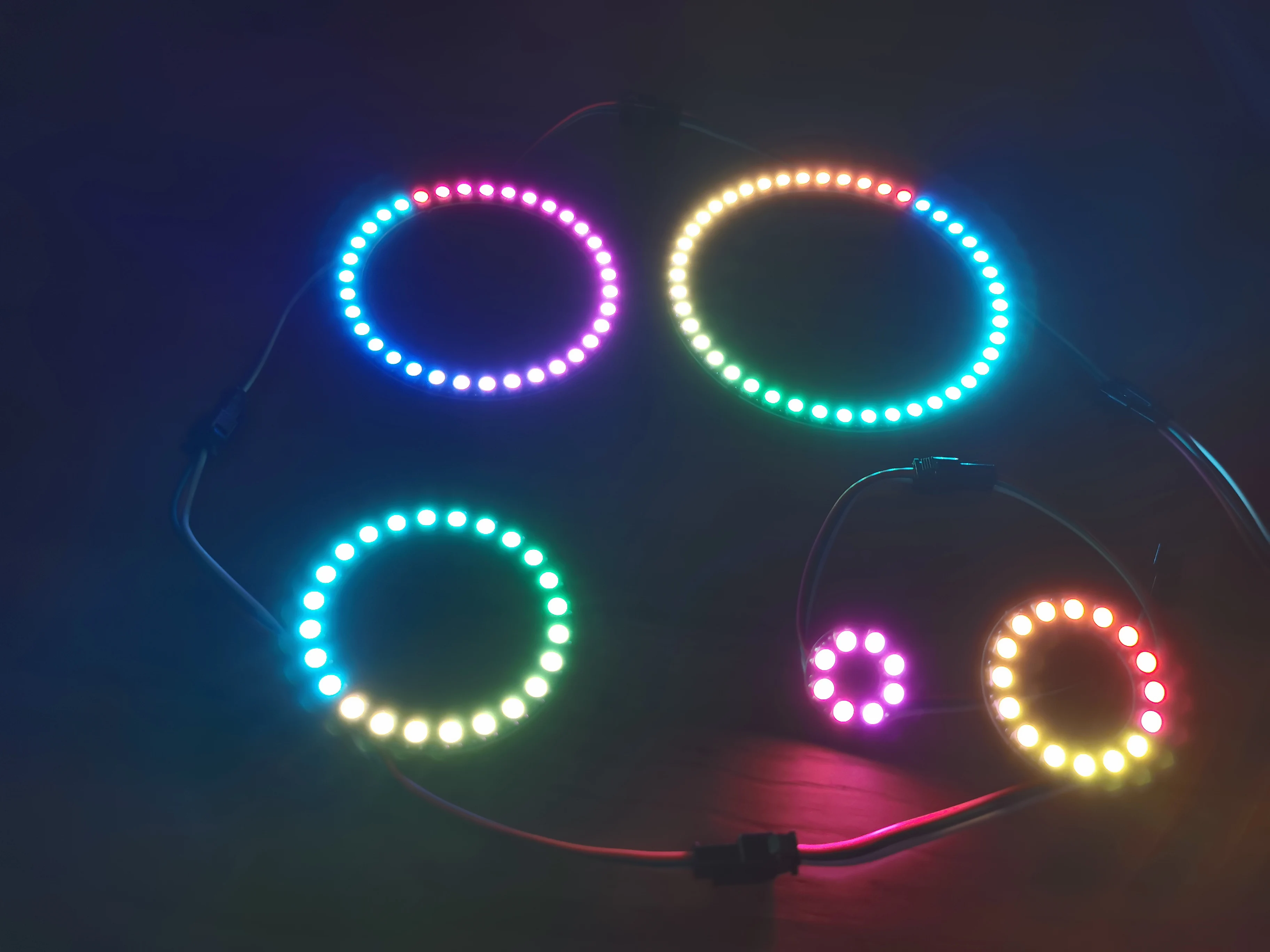 RCmall-anillo circular LED direccionable, 8/16/24/35/45/128bits, WS2812B, 5050 píxeles, módulo LED RGB, DC5V, SK6812, diywall