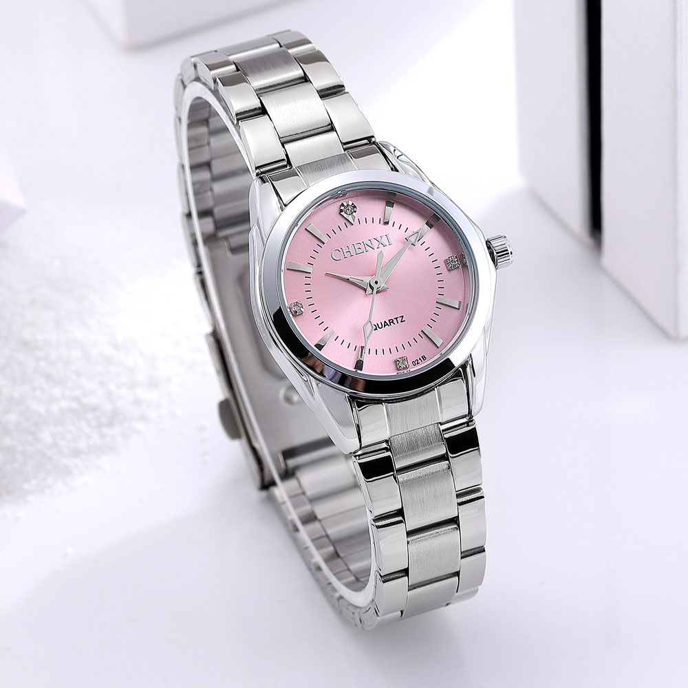 Reloj de marca CHENXI en 6 colores, relojes informales de lujo para reloj mujer, reloj resistente al agua, reloj de pulsera con diamantes de imitación para mujer, CX021B