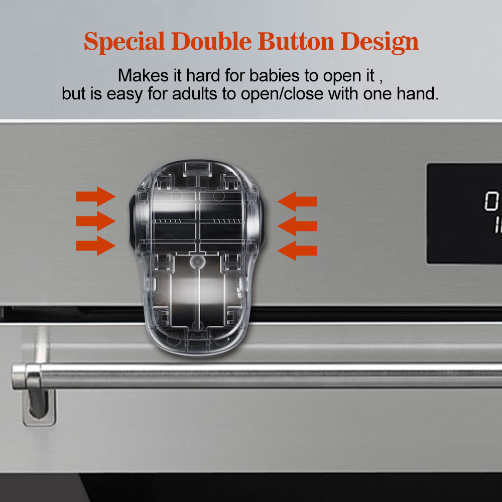 EUDEMON 最新のオーブンロック、赤ちゃんがオーブンドアで遊ぶのを防ぐ新しいデザイン、子供の安全オーブンドアストッパー