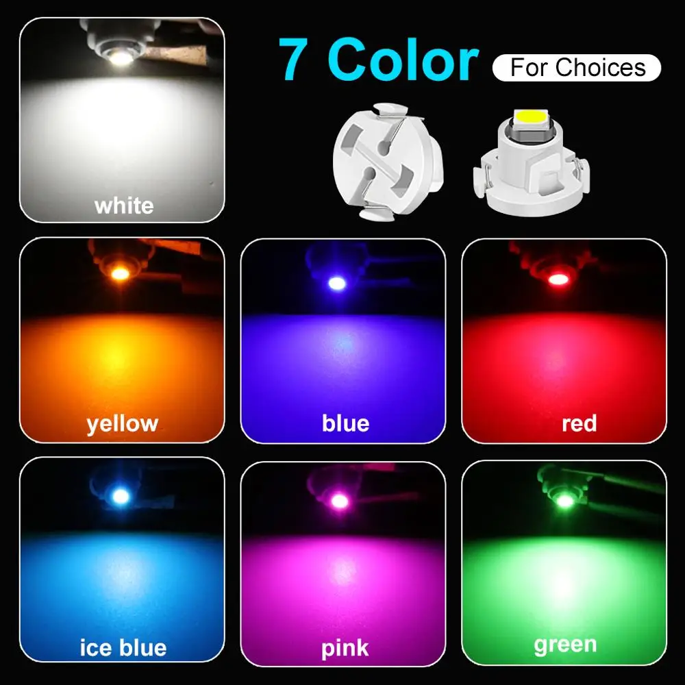 10 Chiếc Siêu Sáng T3 T4.2 T4.7 Bóng Đèn LED Nội Thất Xe Hơi Nhạc Cụ Đèn Tự Động Bảng Điều Khiển Đèn Báo 12V