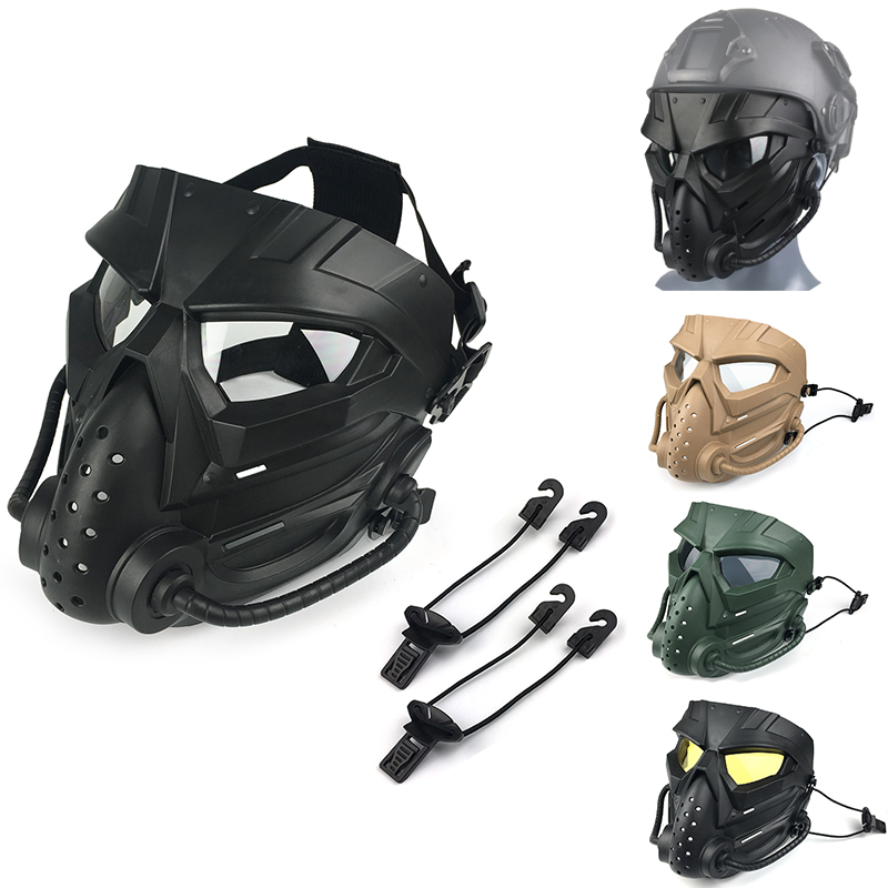 Paintball Gun Protective Mask Mascara Airsoft Anti-Fog PC Lens Skull Mask Hunting Equipment Military Tactical Combat Face Mask