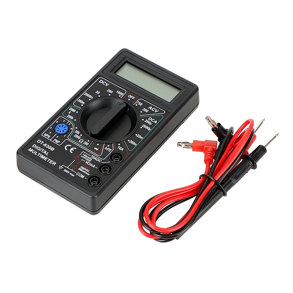 Voltímetro Digital de rango automático LCD, multímetro, ohmímetro, probador de voltios, instrumento de análisis de instrumentos eléctricos