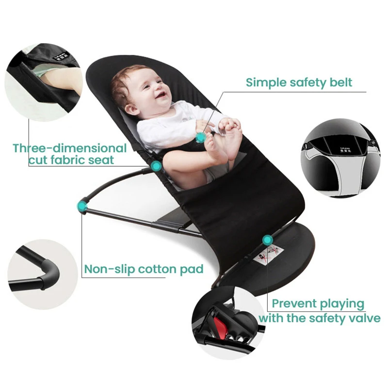 LazyChild-mecedora cómoda para bebé, silla reclinable para recién nacido, artefacto para dormir