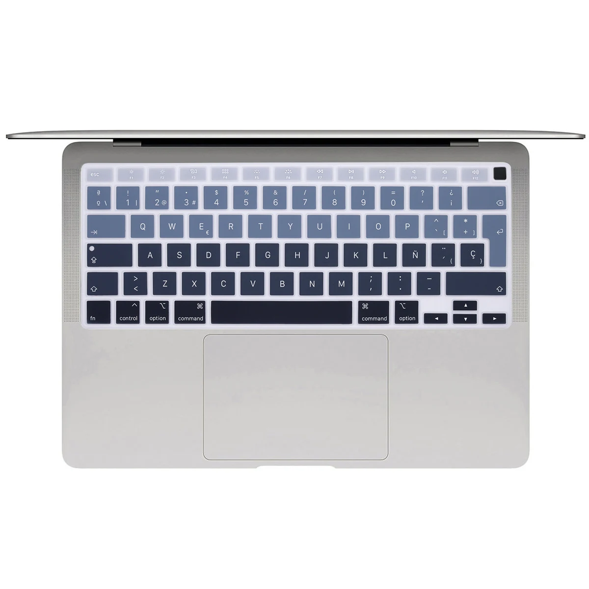 Funda española suave de la UE para Macbook Air 13 2020 A2179 / Air 2020 M1 Chip A2337 funda de teclado de silicona de arcoíris español de la UE