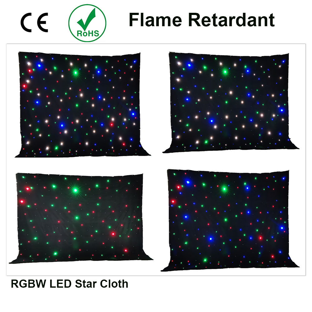 Top Qualität LED Hintergrund LED Stern Tuch Sternen Himmel Vorhang DMX512 Steuerung Für Bühne Pub DJ Hochzeit Event Show