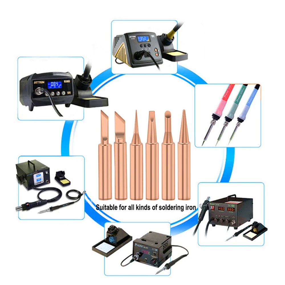 5 Cái Tôi + B + K + 2.4D + 3C Hàn Đồng Nguyên Chất 900M Hàn Đầu bộ Bên Trong Nóng Đồng Trần Điện Mỏ Hàn Đầu